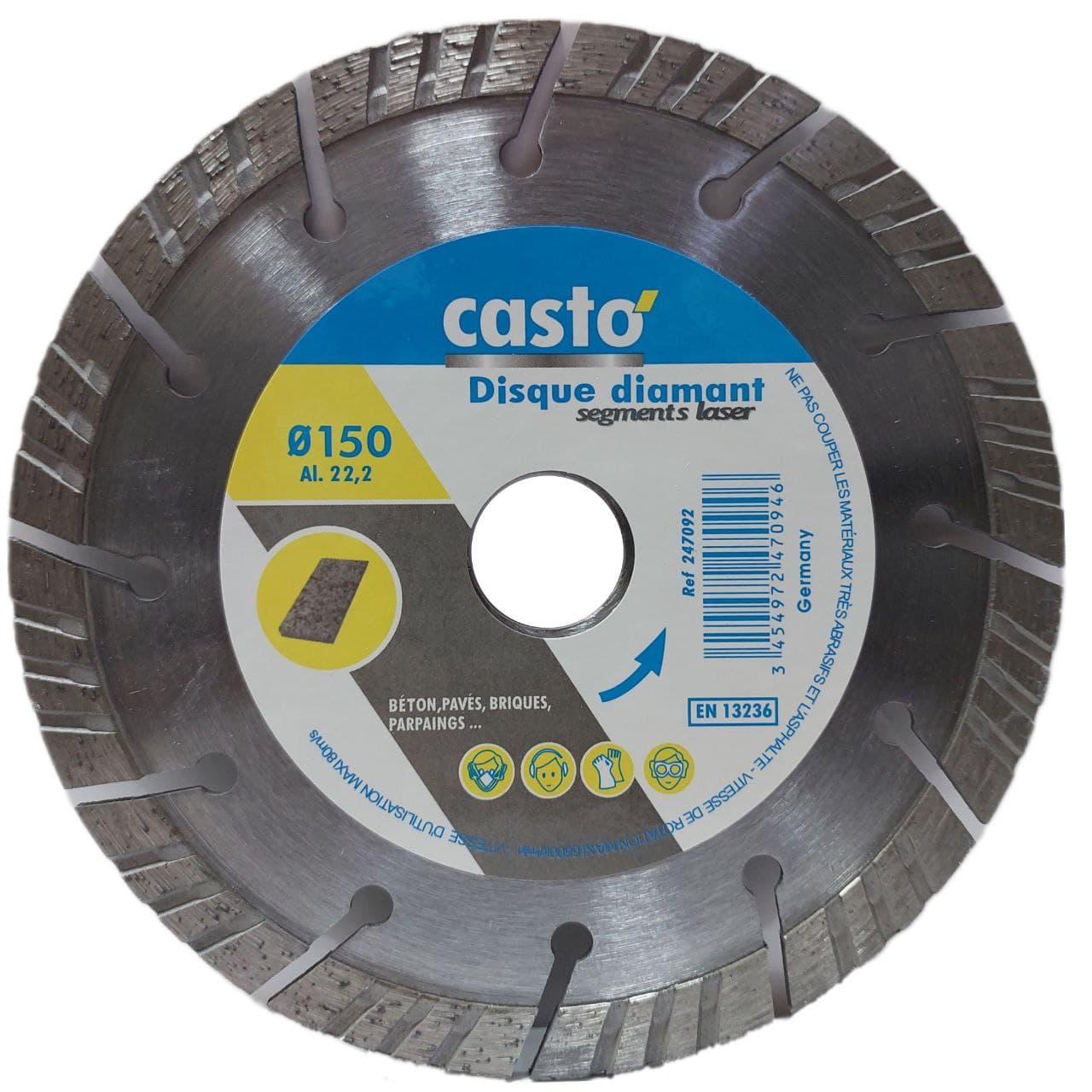 صفحه برش 15 سانت گرانیت، آجر و شیار انواع سنگ کاستو 150 Casto