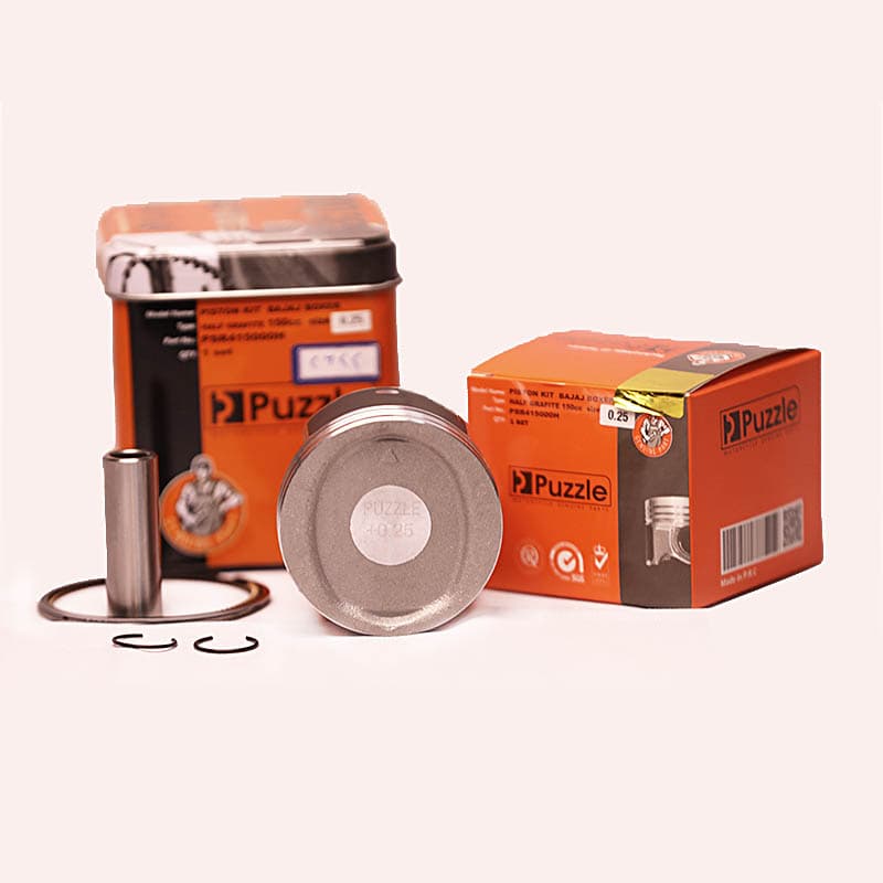رینگ و پیستون موتورسیکلت cc150 باجاج – BOXER cdi نیمه تفلون شماره 0.25 — تصویر ۴