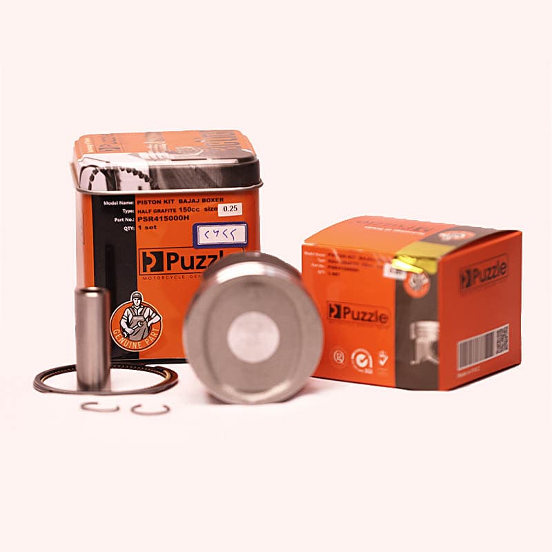 رینگ و پیستون موتورسیکلت cc150 باجاج – BOXER cdi نیمه تفلون شماره 0.25 — تصویر ۳