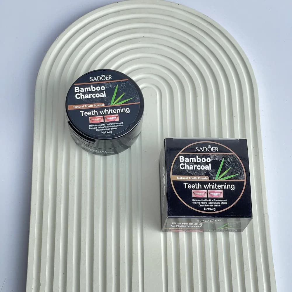 پودر سفیدکننده دندان زغال بامبو سادور ۶۰ گرم | Sador Bamboo Charcoal Teeth Whitening Powder 60g