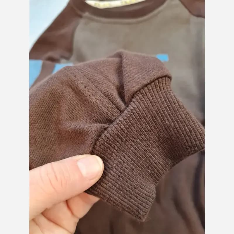 ست پاییزه بچگانه بلوز دورس و شلوار جین بگ سایز 50 تا 65 — تصویر ۵