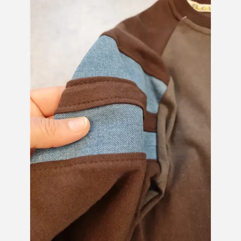 ست پاییزه بچگانه بلوز دورس و شلوار جین بگ سایز 50 تا 65 — تصویر ۶