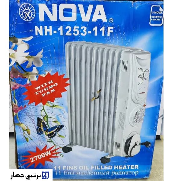 شوفاژ برقی روغنی نوا 11 پره اصلی مدل aNH-1253-11F — تصویر ۲