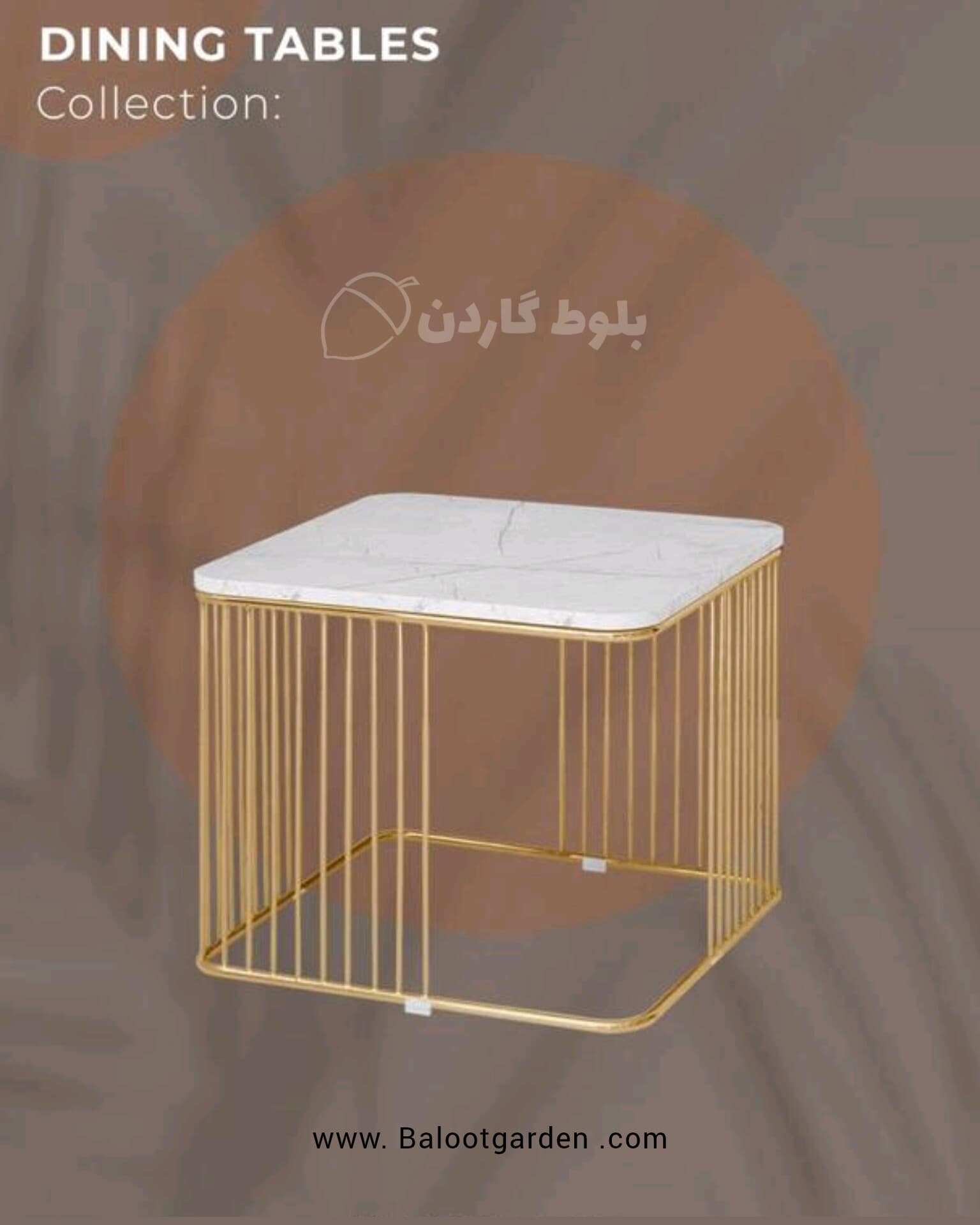 میز عسلی مربع مدل قفسی مکعب — تصویر ۲