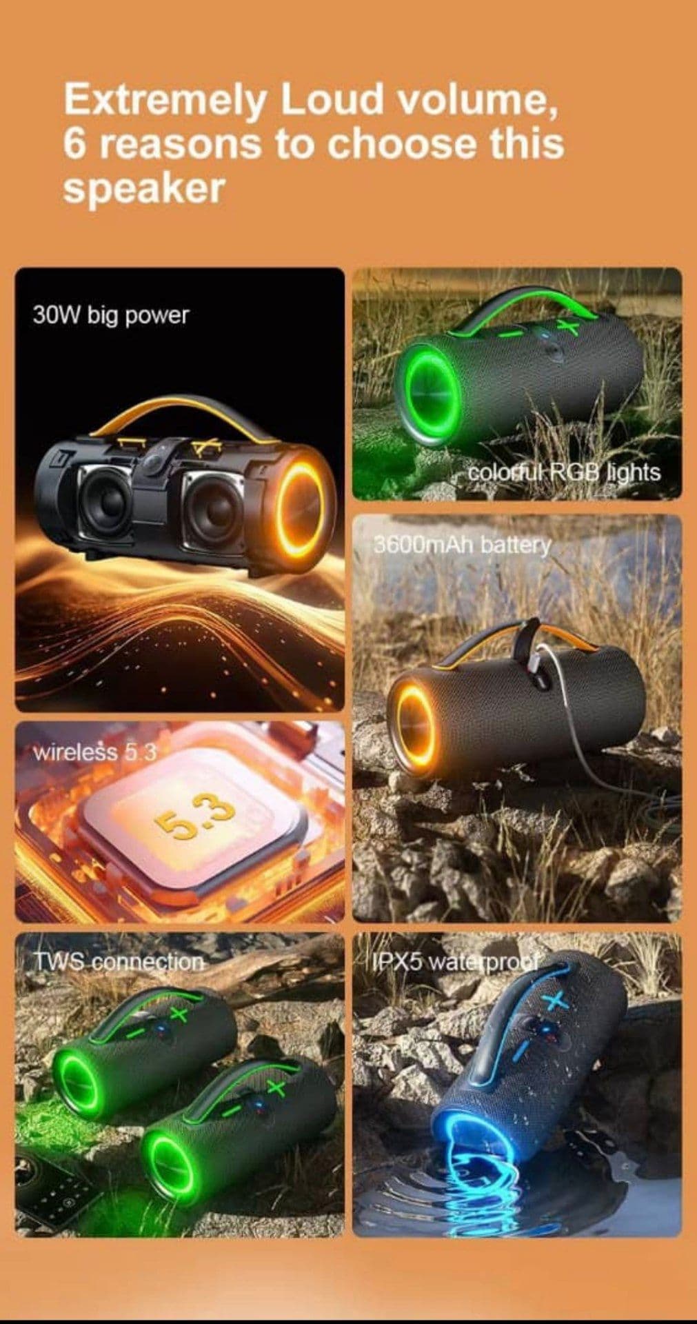 اسپیکر بلوتوثی قابل حمل مدل EBS-618 — تصویر ۲