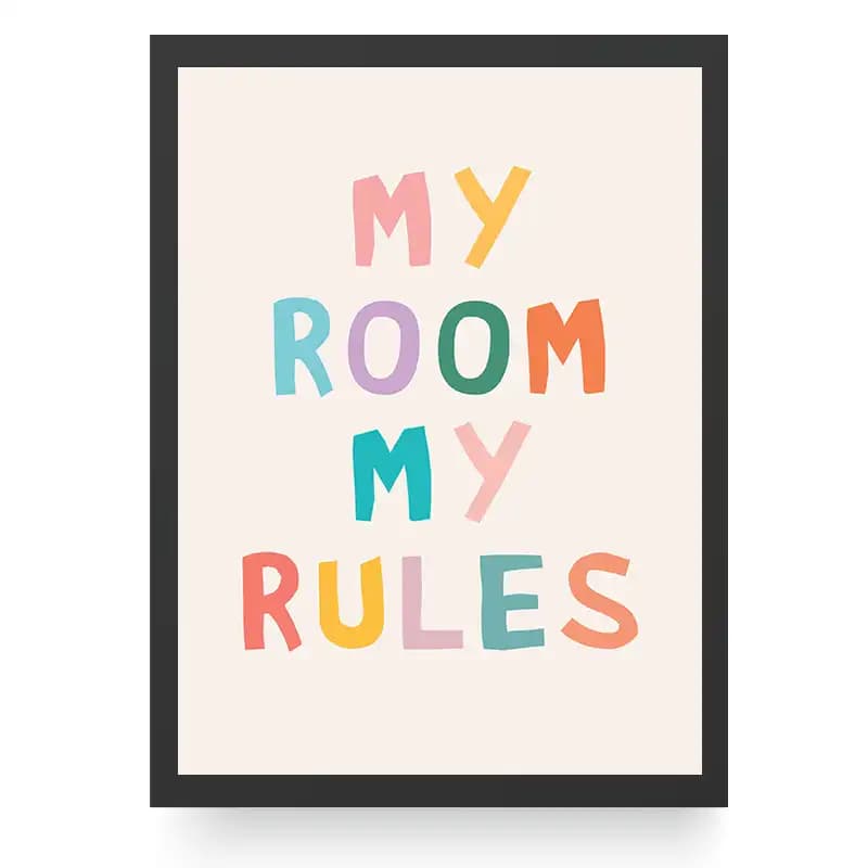 تابلو دکوراتیو اتاق کودک My Room My Rules