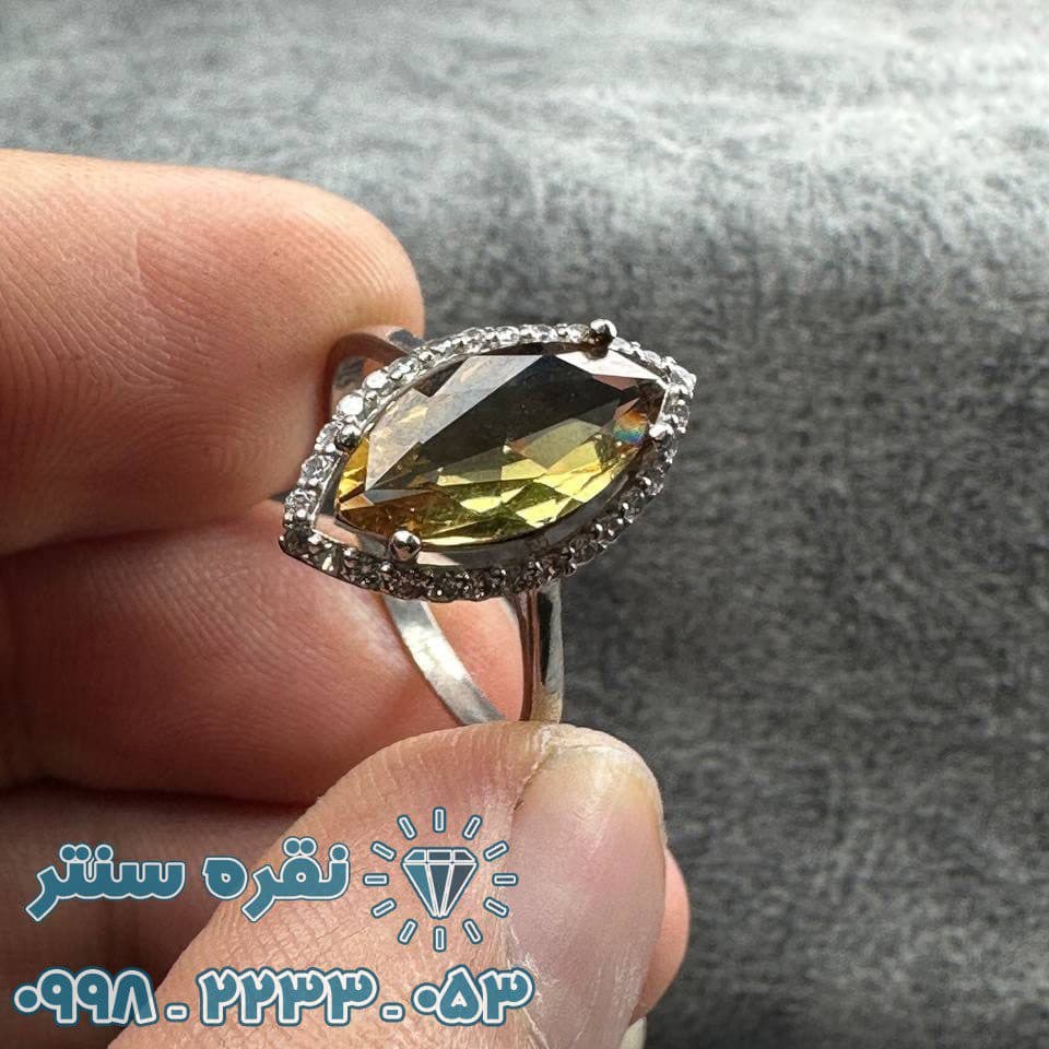 انگشتر الکساندریت رودیوم زنانه — تصویر ۱۲