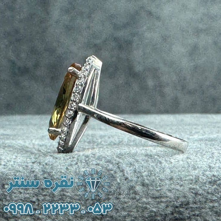 انگشتر الکساندریت رودیوم زنانه — تصویر ۱۰