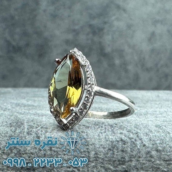 انگشتر الکساندریت رودیوم زنانه — تصویر ۹