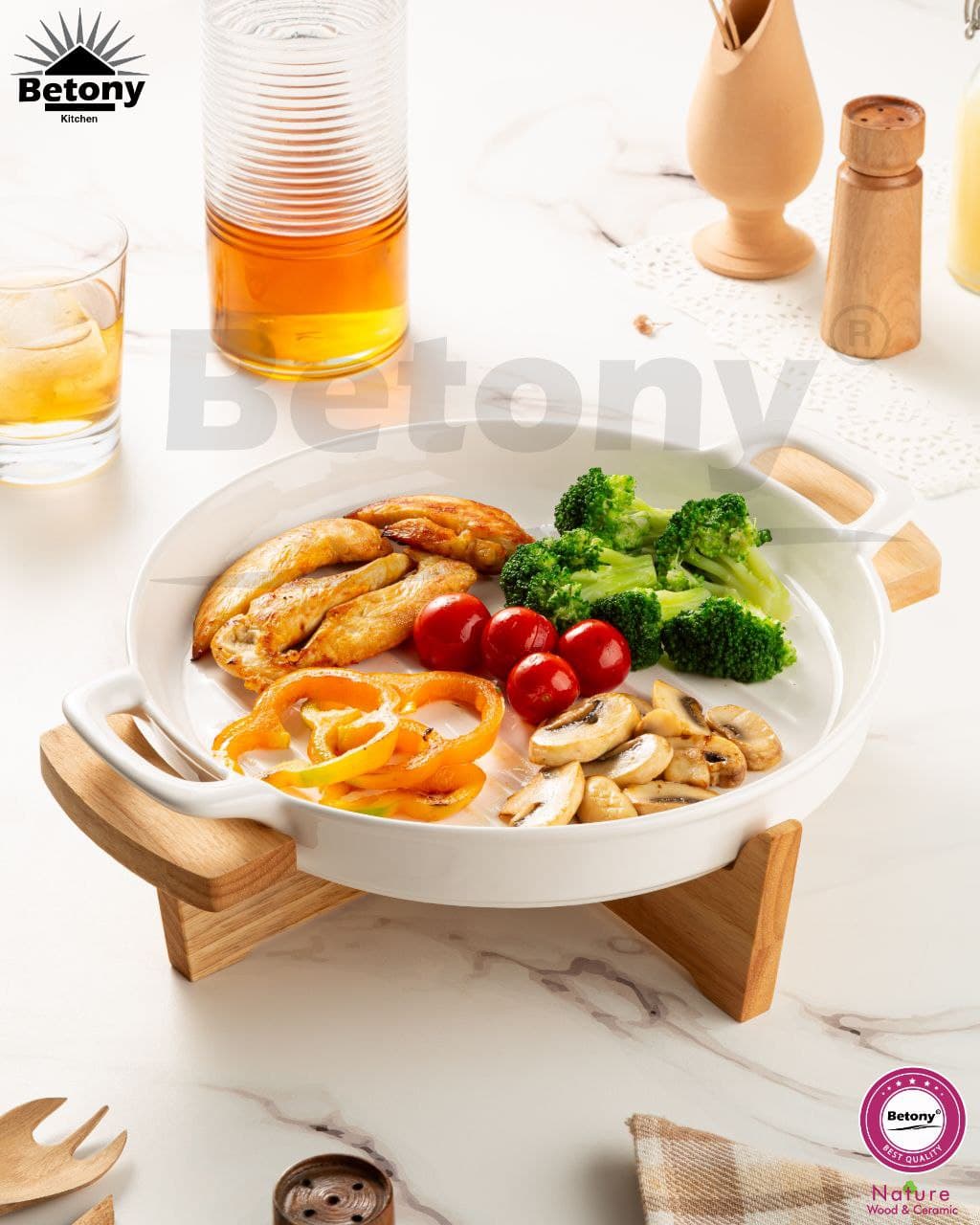 تابه گریل گرد بتونی