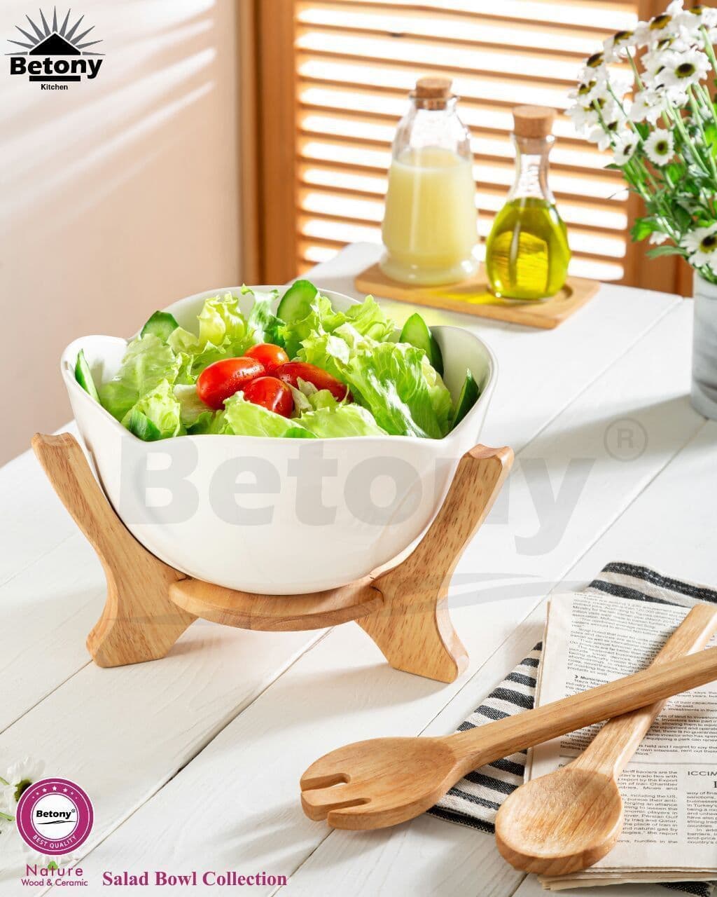 کاسه سالاد طرح لاله بتونی
