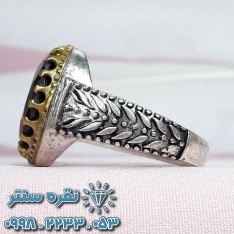 انگشتر یاقوت گارنت مردانه — تصویر ۲