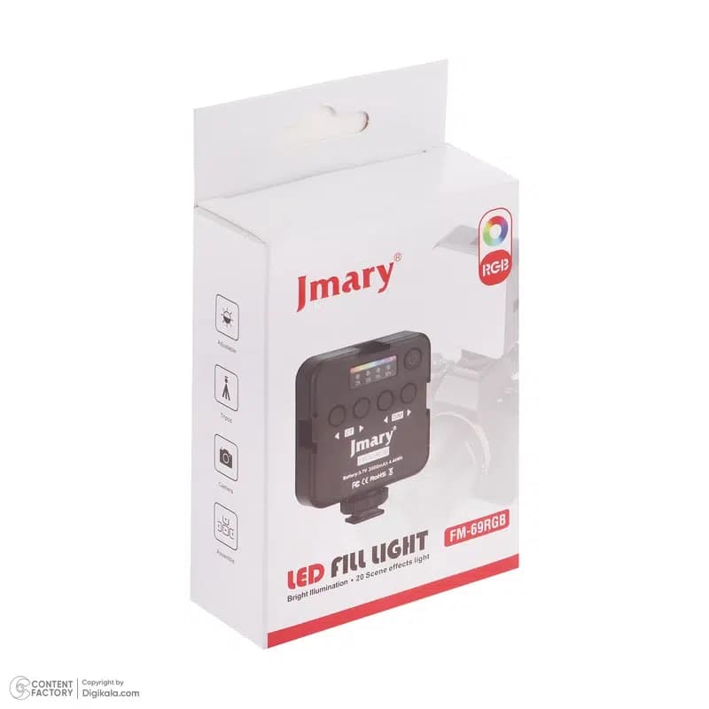 نور ثابت ال ای دی جیماری مدل Jmary FM-69RGB — تصویر ۲