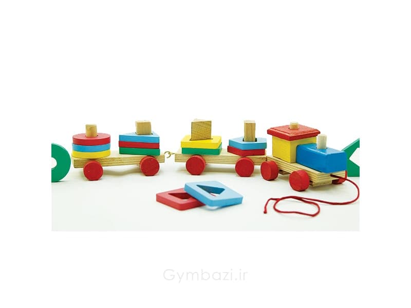 قطار مونته سوری اشکال هندسی چوبی