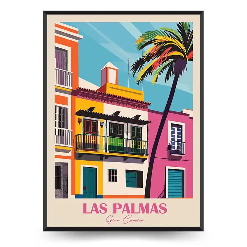 تابلو دکوراتیو گرافیکی طرح Las Palmas