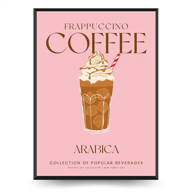 تابلو دکوراتیو کافه طرح نوشیدنی Frappuccino