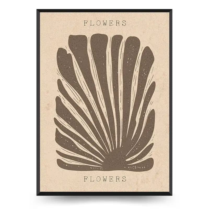 تابلو دکوراتیو آبستره بوتانیکال کالکشن Flowers کد 2