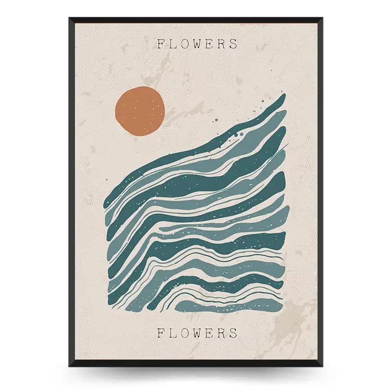 تابلو دکوراتیو آبستره بوتانیکال کالکشن Flowers کد 1