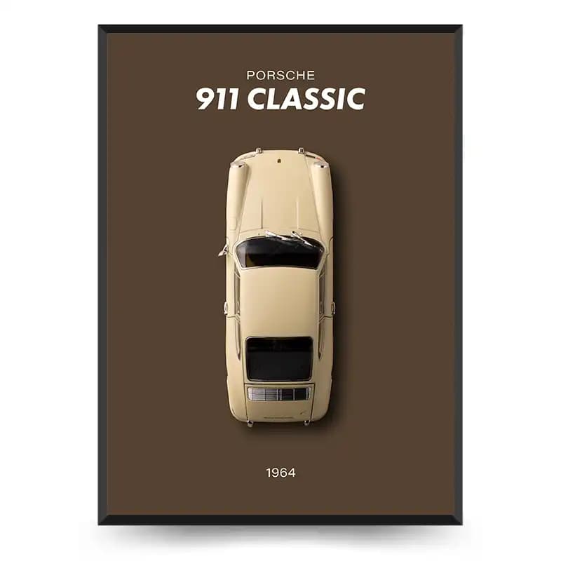 تابلو دکوراتیو ماشین مدل پورشه 911 کلاسیک 1964