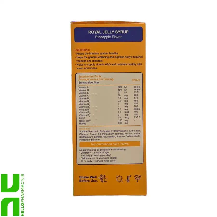 شربت رویال ژلی لیکو رویال ابیان فارمد 250میلی لیتر — تصویر ۲