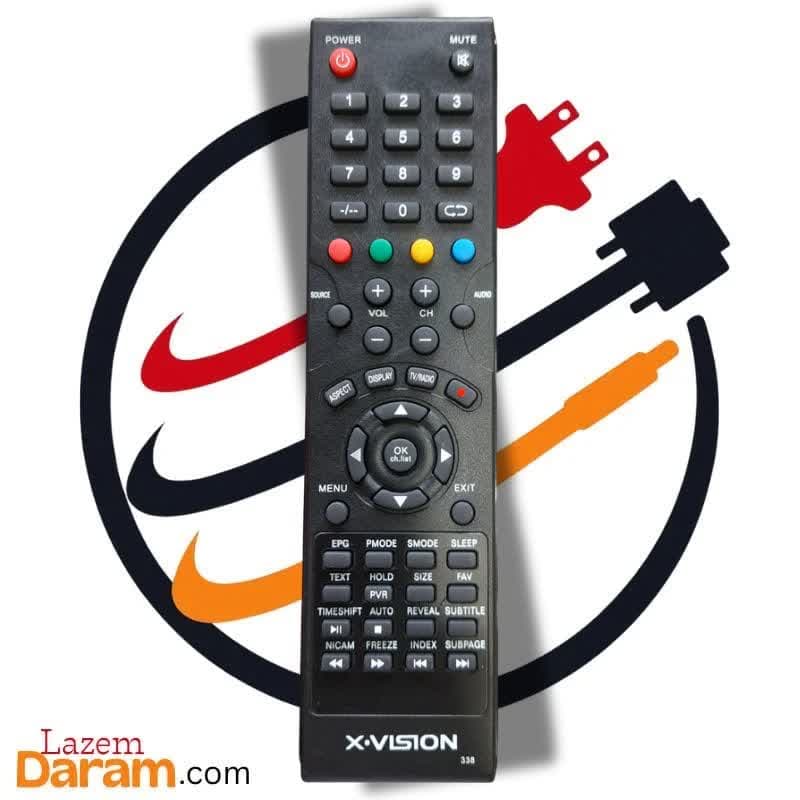 ریموت کنترل تلویزیون ایکس‌ویژن (X-Vision) مدل 338 طرح آلفا