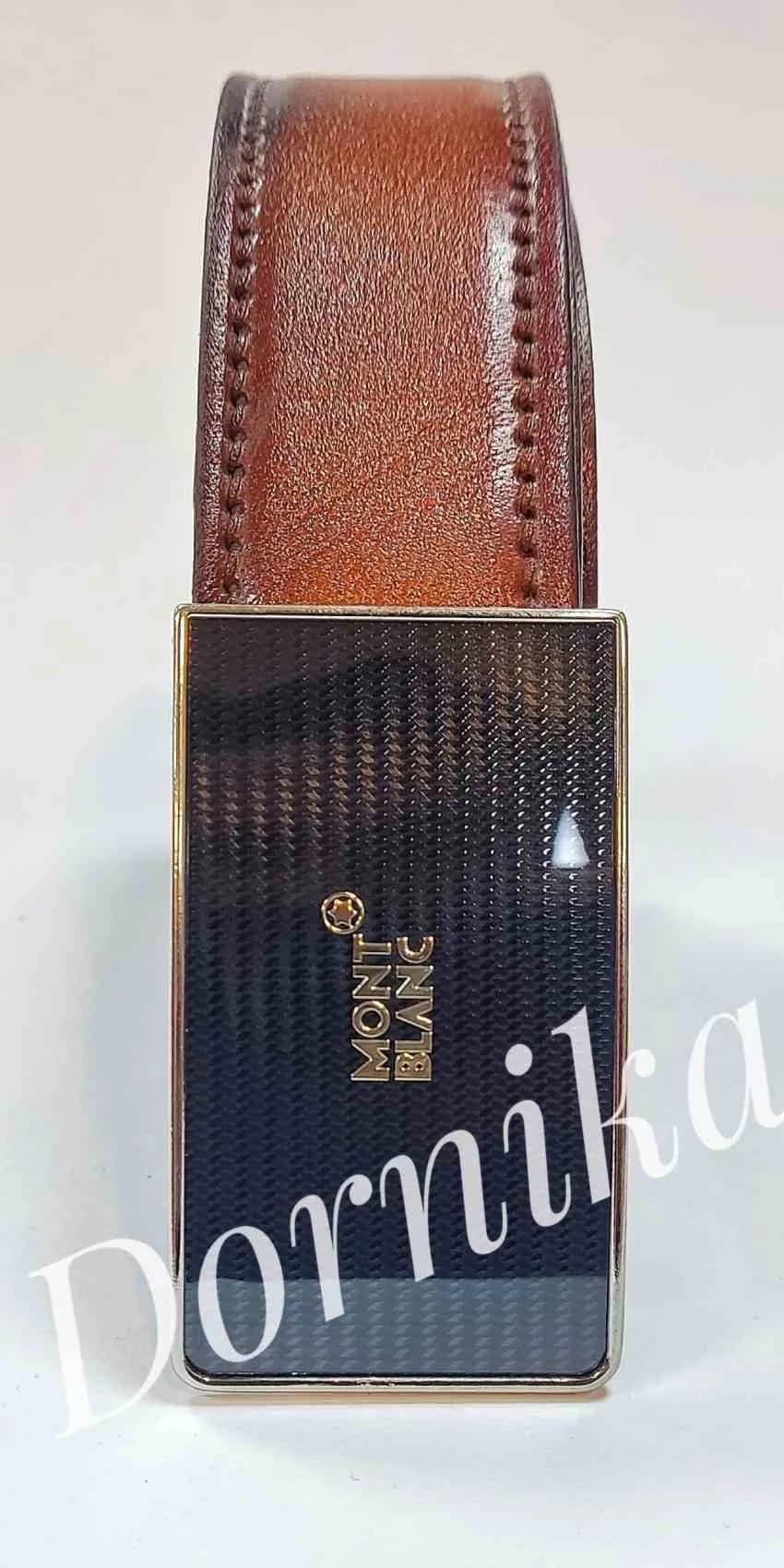 کمربند مردانه ۳.۵س چرم طبیعی تبریز با سگک مجلسی – رنگهای مشکی، قهوهای تیره و عسلی — تصویر ۳
