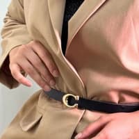 کمربند کوچ زنانه؛ سگک مجلسی طلایی و نقره ای، عرض ۲ سانتی متر — تصویر ۲