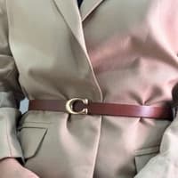 کمربند کوچ زنانه؛ سگک مجلسی طلایی و نقره ای، عرض ۲ سانتی متر — تصویر ۳