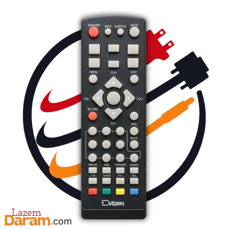 ریموت کنترل گیرنده دیجیتال DVISION طرح دنای