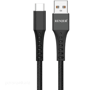 کابل کنفی شارژ و انتقال دیتا Renjer مدل RJ-44 | طول ۱.۵ متر، کیفیت عالی — تصویر ۳