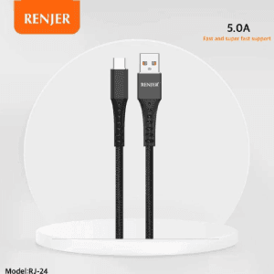 کابل کنفی شارژ و انتقال دیتا Renjer مدل RJ-44 | طول ۱.۵ متر، کیفیت عالی — تصویر ۴