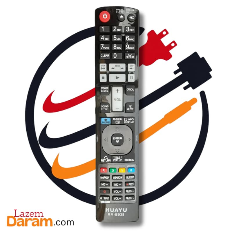 ریموت کنترل سینما خانگی و دی‌وی‌دی بلوری ال‌جی LG مدل HUAYU RM-B938 (با قابلیت کنترل تلویزیون)