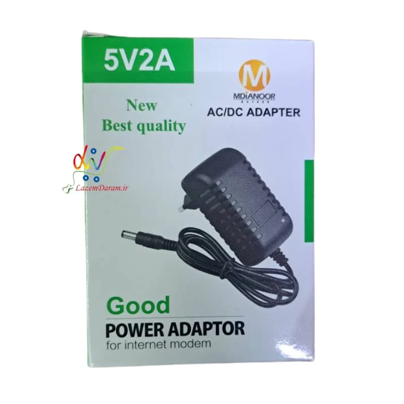 آداپتور و شارژر 5 ولت 2 آمپر مدیا نور (Media Noor) – خروجی Mini USB — تصویر ۲