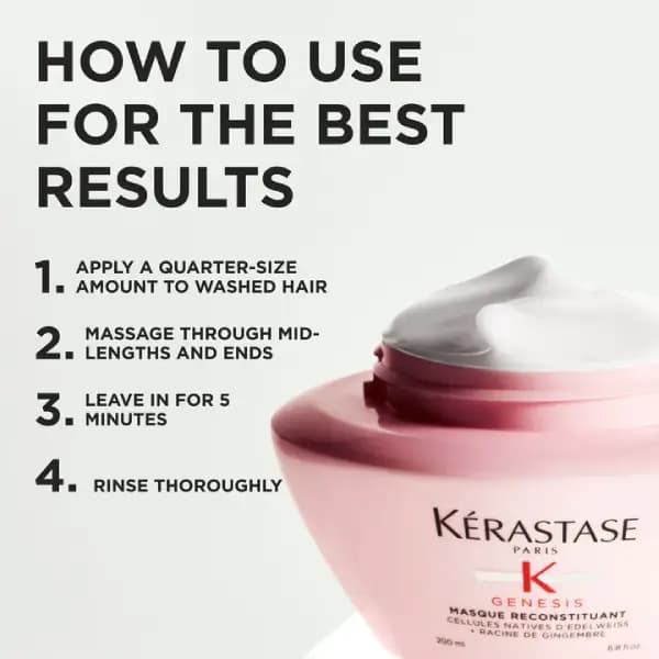 ماسک مو 200Ml ترمیمکننده کراستاس مدل Genesis Masque Reconstituant — تصویر ۲
