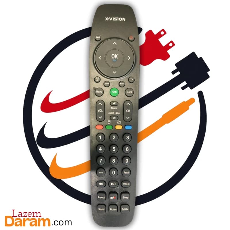 کنترل تلویزیون ایکس ویژن هوم دار / دکمه سبز