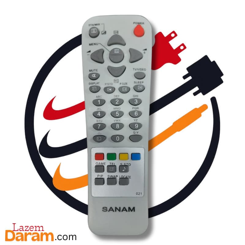 ریموت کنترل تلویزیون صنام SANAM مدل 021R-A