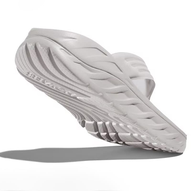 صندل ورزشی مردانه هوکا Hoka Ora Recovery Flip 2 طوسی سفید — تصویر ۵