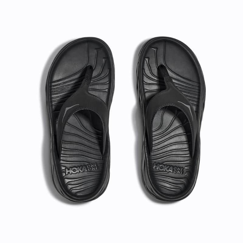 صندل ورزشی هوکا Hoka Ora Recovery Flip 2 مشکی — تصویر ۳