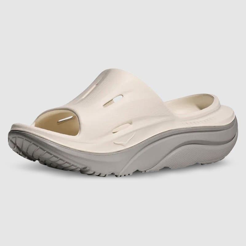صندل ورزشی هوکا Hoka Ora Recovery Slides 3 سفید طوسی — تصویر ۳