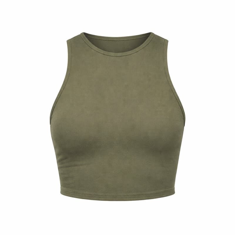کراپ تاپ زنانه آردن Ardene Sport Crop Top سبز زیتونی