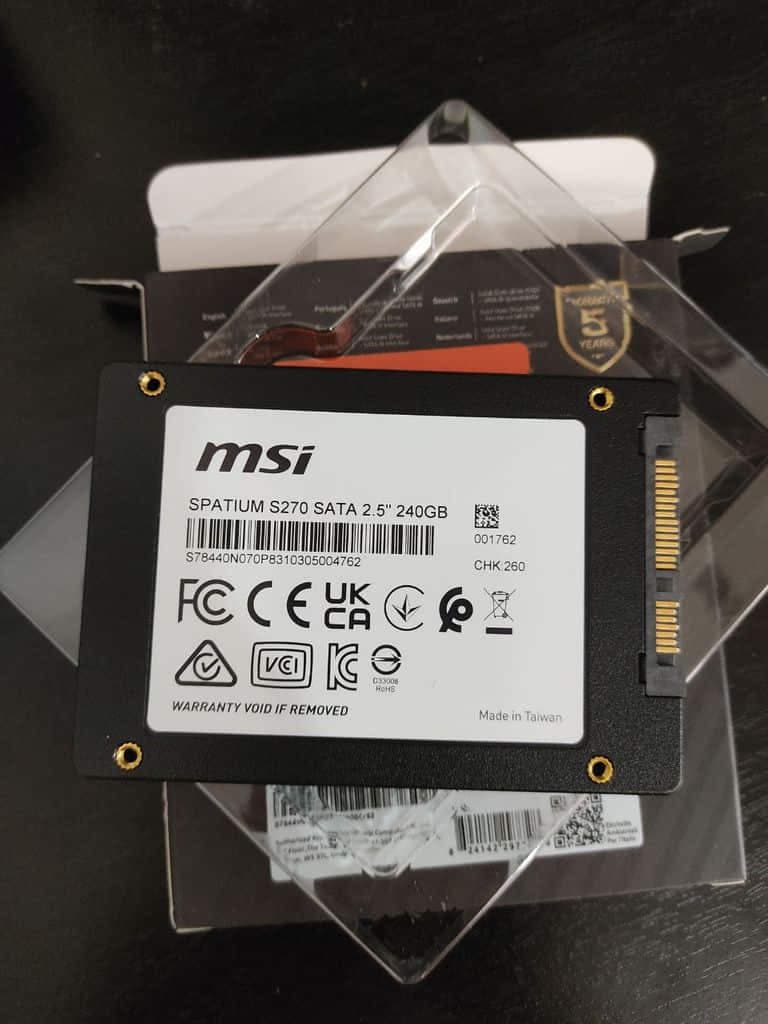 اس اس دی اینترنال ام اس آی مدل 240G SPATIUM — تصویر ۳