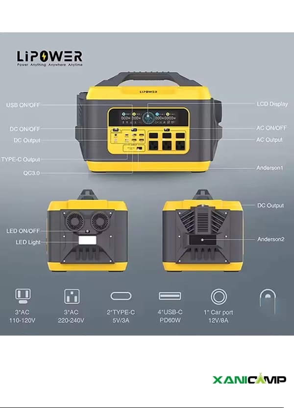 پاور استیشن 2200 وات لی پاور مدل M2200L-S — تصویر ۲