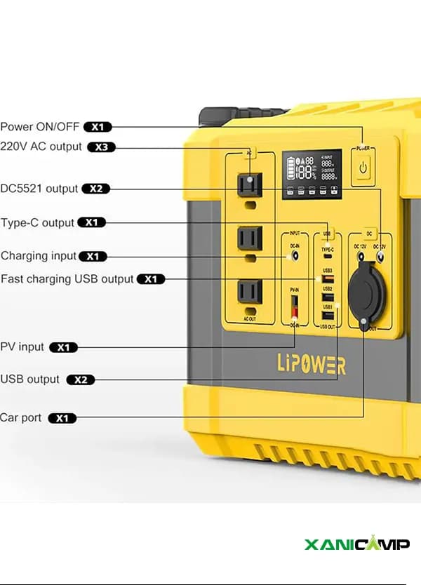 پاور استیشن 1000 وات لی پاور مدل G1000L-S — تصویر ۵