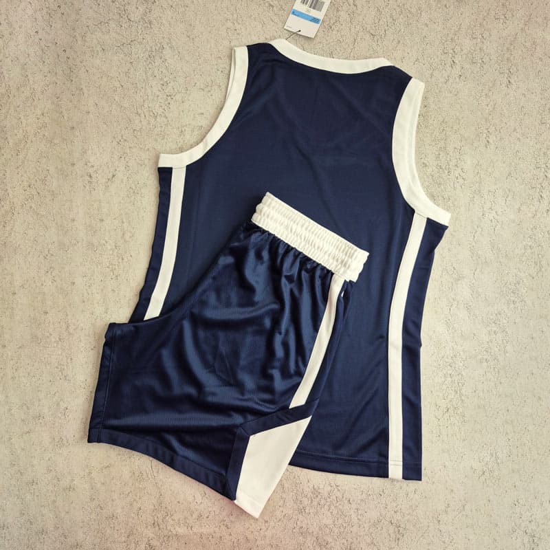 ست تاپ شلوارک ورزشی زنانه جردن Jordan Sports Top and Shorts Set سرمه ای — تصویر ۴