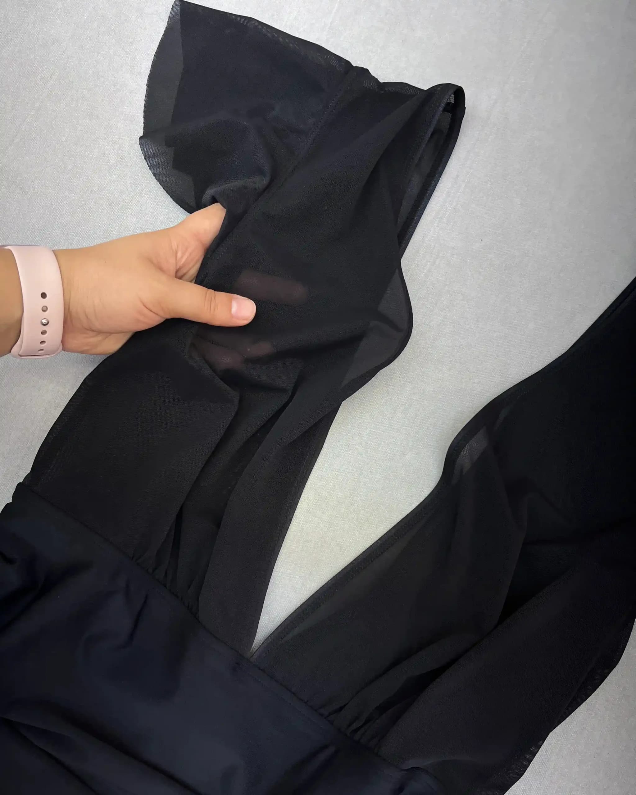 مایو دوتکه مشکی سایز XL کاپشی — تصویر ۴