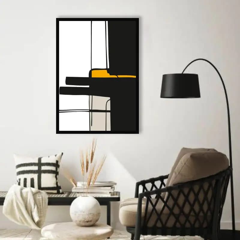 تابلو دیواری مینیمال هندسه آرام کد 15291