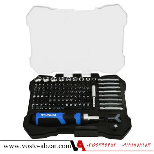 ست 105 عددی سر پیچگوشتی و بکس هیوندای مدل HC-105B — تصویر ۸