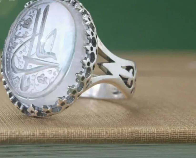 انگشتر درنجف تایپوگرافی یاعلی علیه السلام کد 5211 — تصویر ۲
