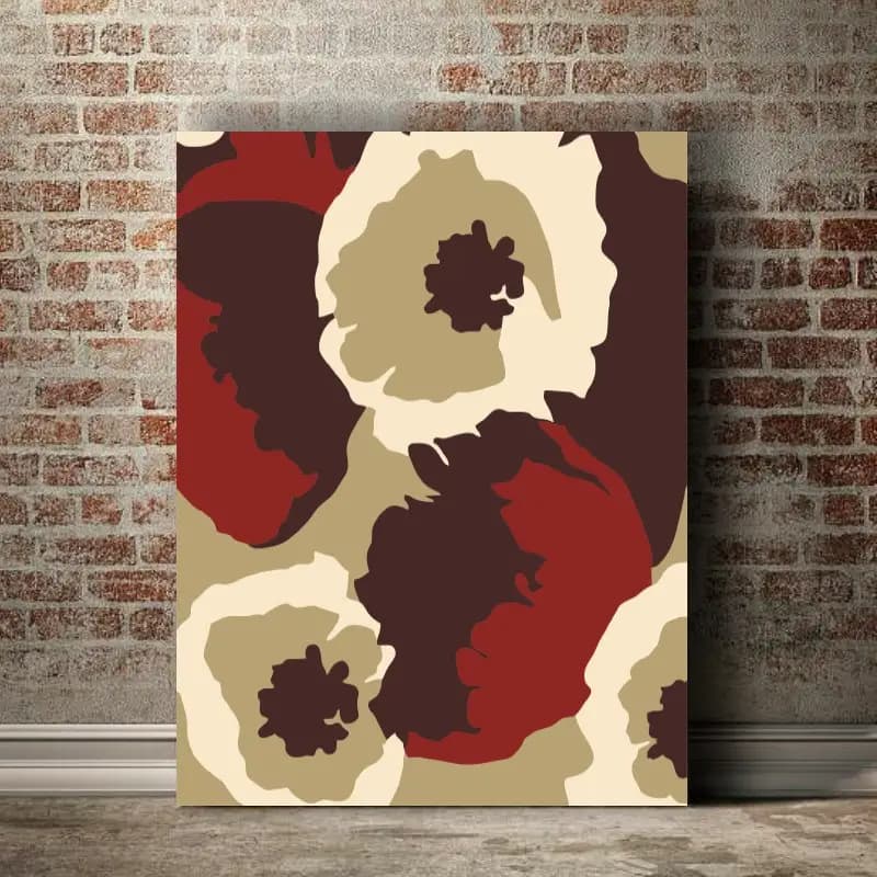تابلو دکوراتیو گل و گیاه طرح پرتوی شفق کد16201 — تصویر ۲