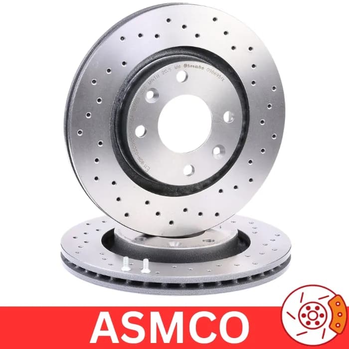 دیسک چرخ جلو پژو 2008 سوراخ دار آسمکو ASMCO